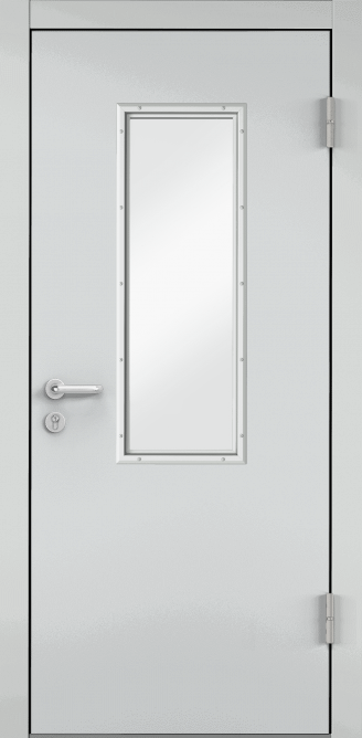 Дверь противопожарная EI 60, Порошково-полимерное покрытие, —, RAL 7035 серый в Иркутске